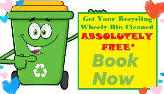 Absolutely Free Wheelie Bin Cleaning for your recycling bin if you live in Gosport or Fareham