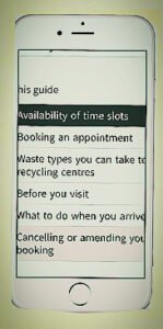 To visit one of our household waste recycling centres you must book a slot in advance.