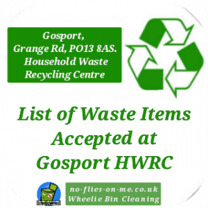 Items accepted by Gosport HWRC